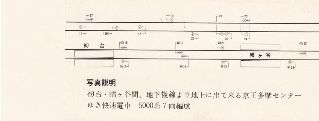 京王帝都電鉄　新宿ー笹塚　複々線開通記念乗車券（昭和53年）
