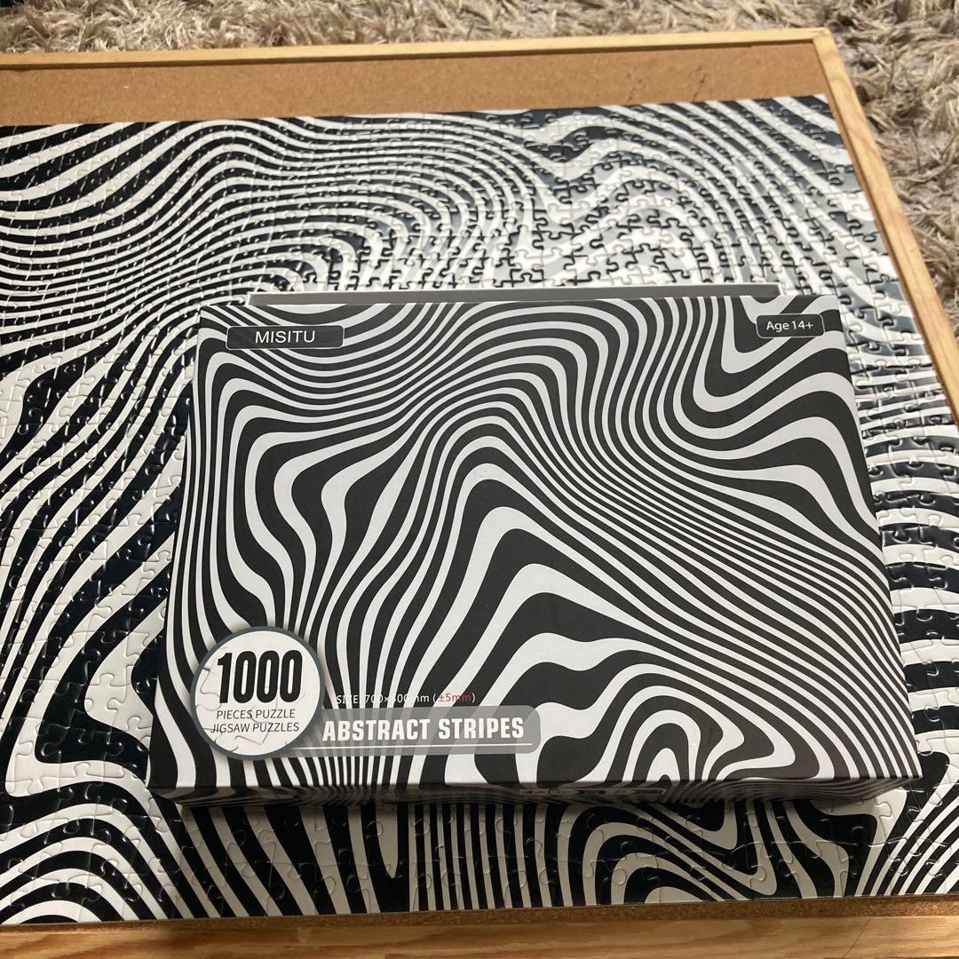 難解パズル 縞模様完成品 1000ピース