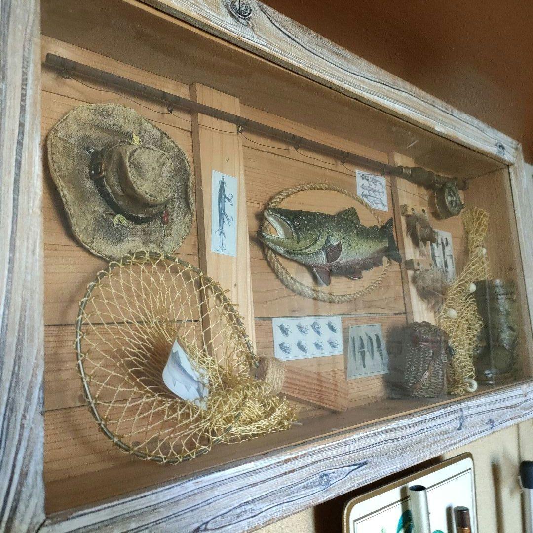 ☆インテリアフィッシング 木製額縁 オブジェ カントリー雑貨