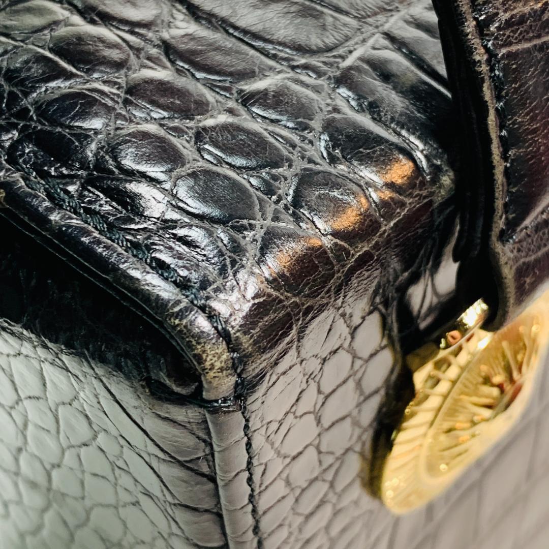 パ*ム様 ジャンニヴェルサーチ ハンドバッグ バニティバッグ サンバースト クロ