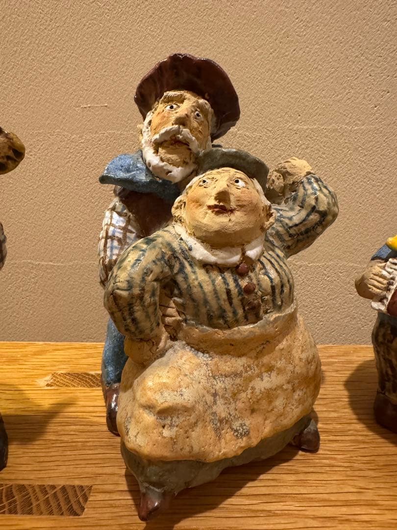 ささきようこ作 陶人形 陶器の音楽家人形4体セット