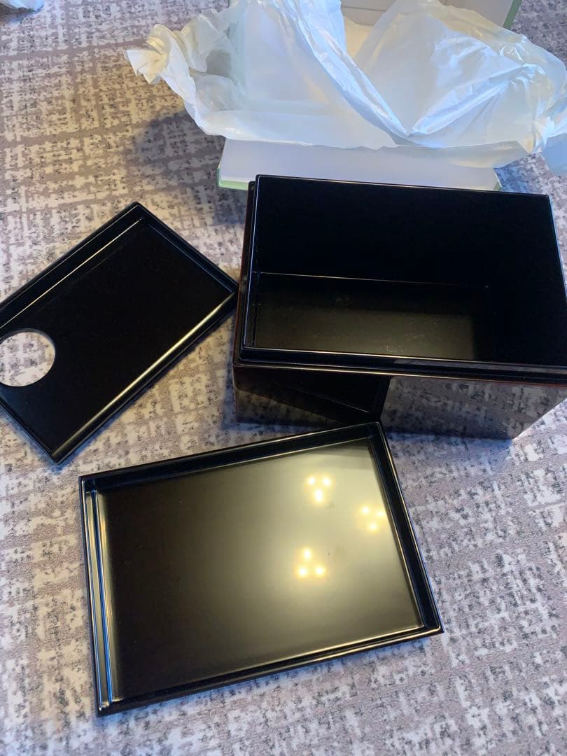 美品 木製 本漆塗 ため塗り 利休箱 利休茶箱の通販はau PAY マーケット