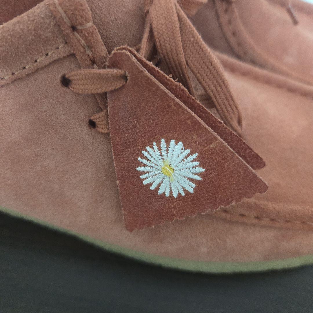 【美品】Clarksピンクスエード モカシンデッキシューズ　クラークスワラビー