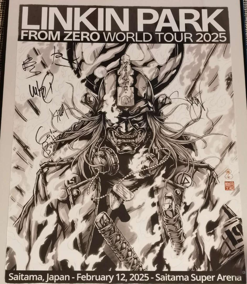 Linkin Park FROM ZERO サイン入り ポスター 世界10枚 Linkin Park