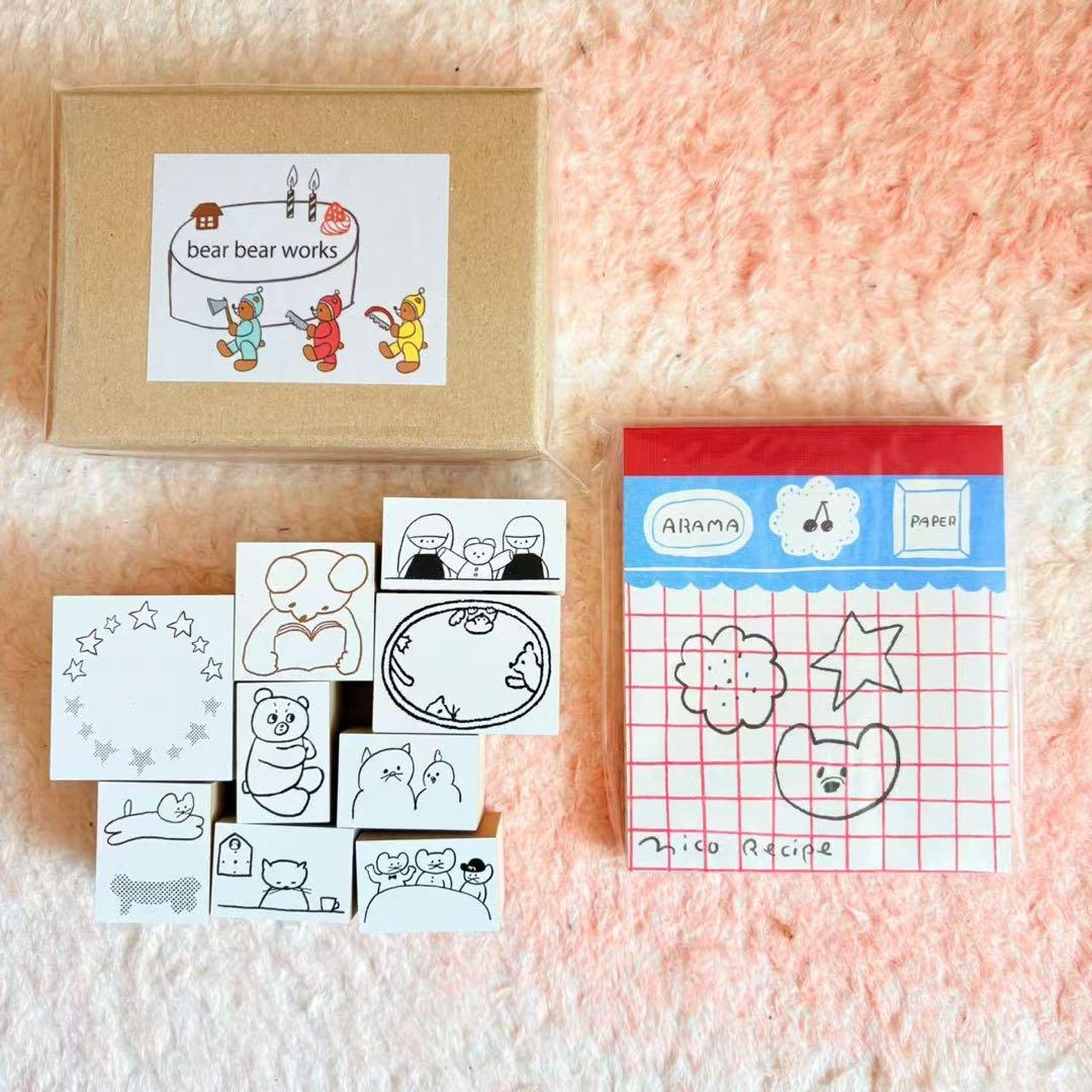 ニコレシピさん のスタンプ、メモ帳11点セット 新品未開封 ニコレシピ