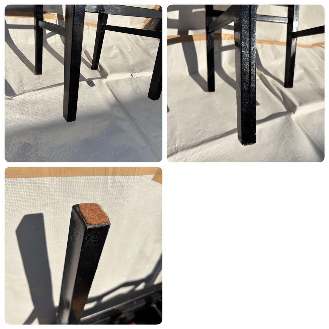 背もたれ付きピアノ椅子 足部フェルト付き 比較的きれい NT