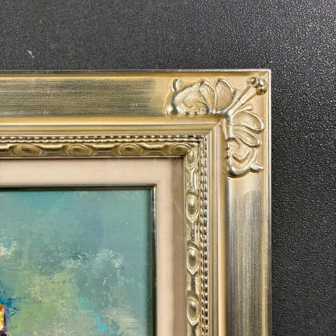 美品 山田幸見「筆と羽根と…」キャンバスに油彩 直筆サイン入 一枚の絵