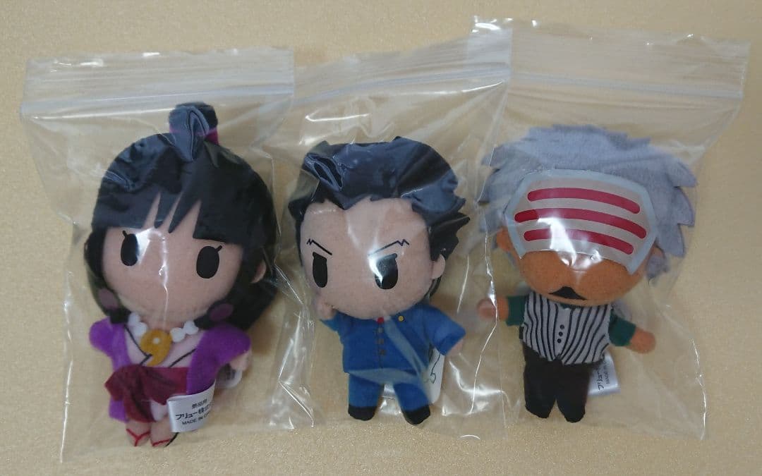 逆転裁判 マスコットぬいぐるみ 3点セット