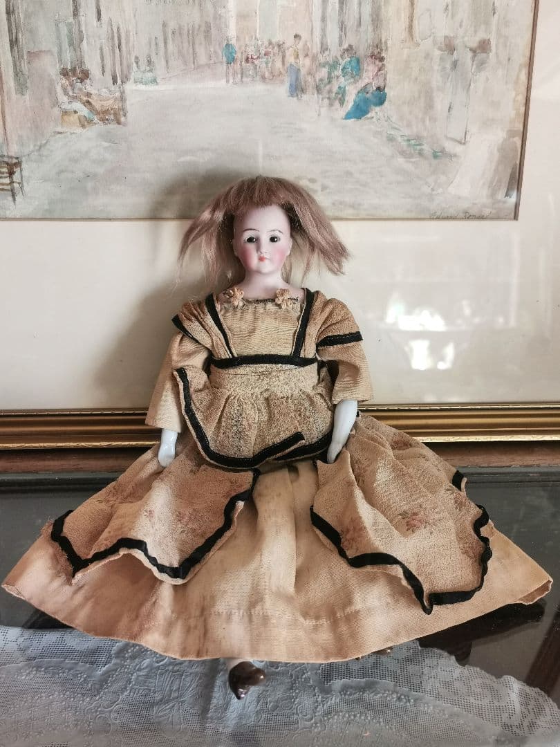 アンティーク シモンハルビック ファッションビスクドール 陶器手脚