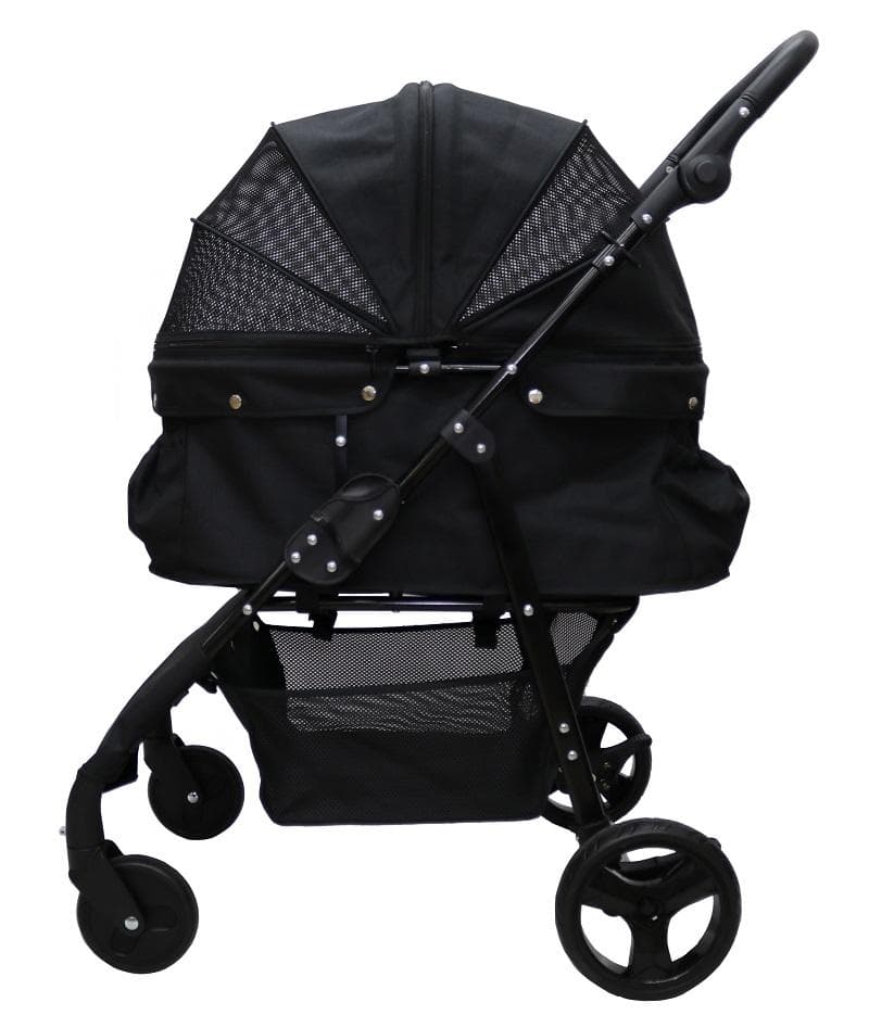 耐荷重30kg！ココハート 4輪ペットカート/甘えん坊バギーBIG ブラック