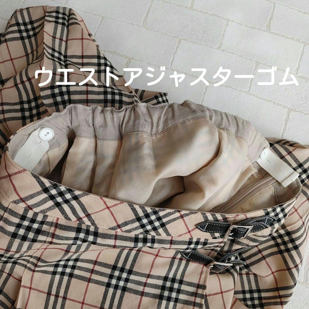 バーバリー ノバチェック キッズ プリーツ スカート 卒業式 160 美品