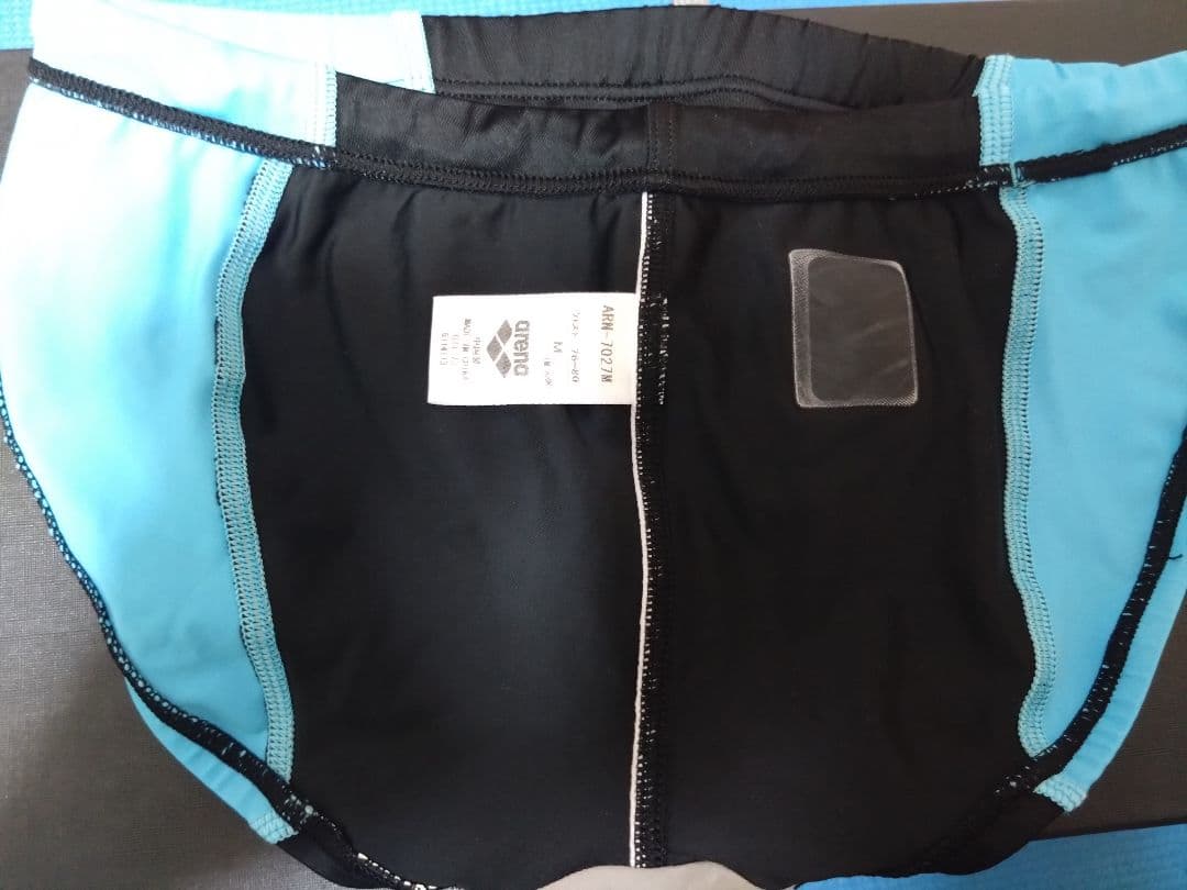 競パン Vパン arena PYTHON 黒/青 М arena Gino 競泳水着 Vパン M