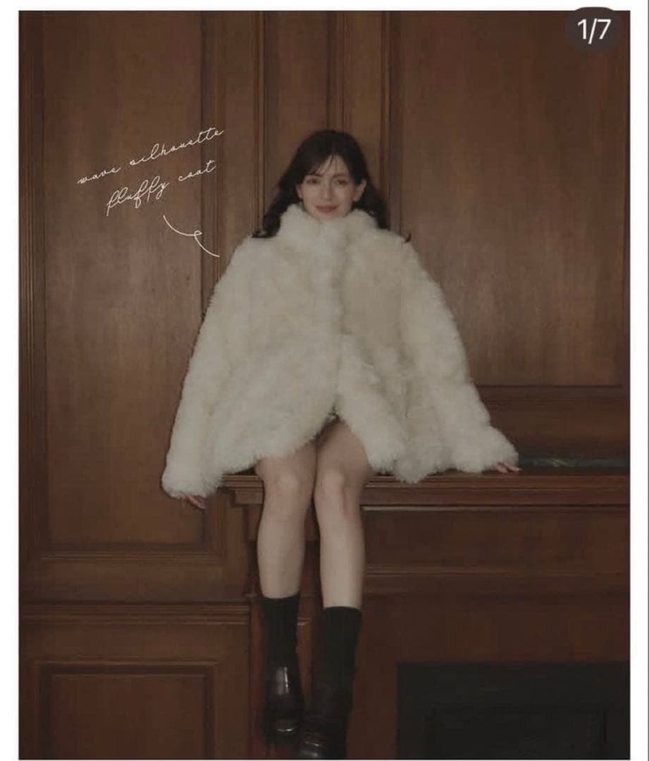 ノートルエモアwave silhouette fluffy coat