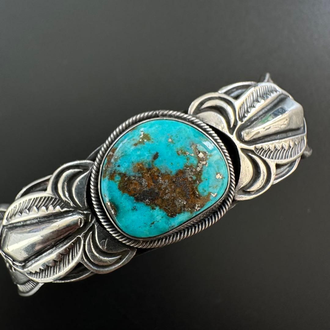 【美品】Navajo Gary Reeves イサカピークターコイズ バングル