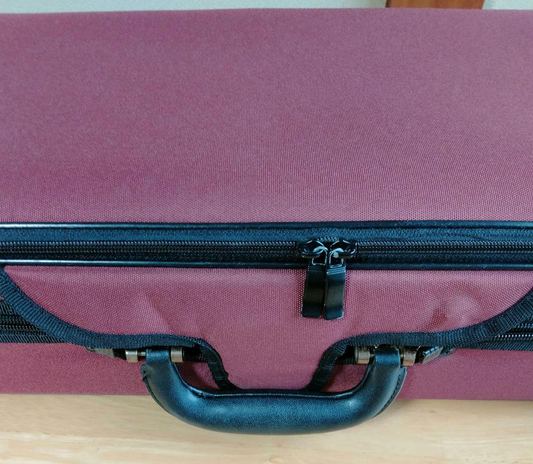 スーパーライト 4/4バイオリンケース 四角赤 バーガンディ