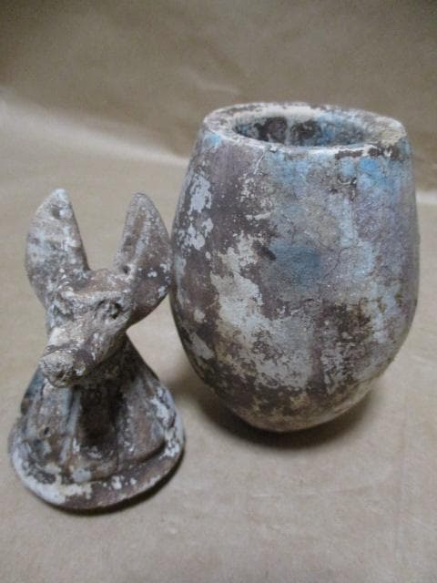 古代エジプト ミイラ カポノス壺 箱付き 超貴重 Q91-2