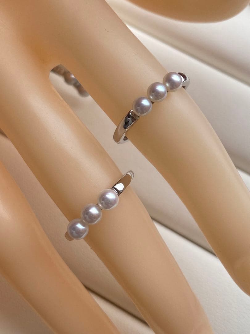 よろしく♫様専用ページ 4-4.5mmパールリング 2点