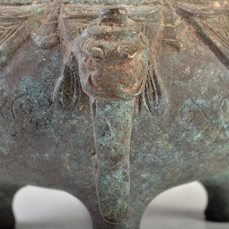 中国 古銅青銅 双耳四つ足香炉 V R7491 - メルカリ