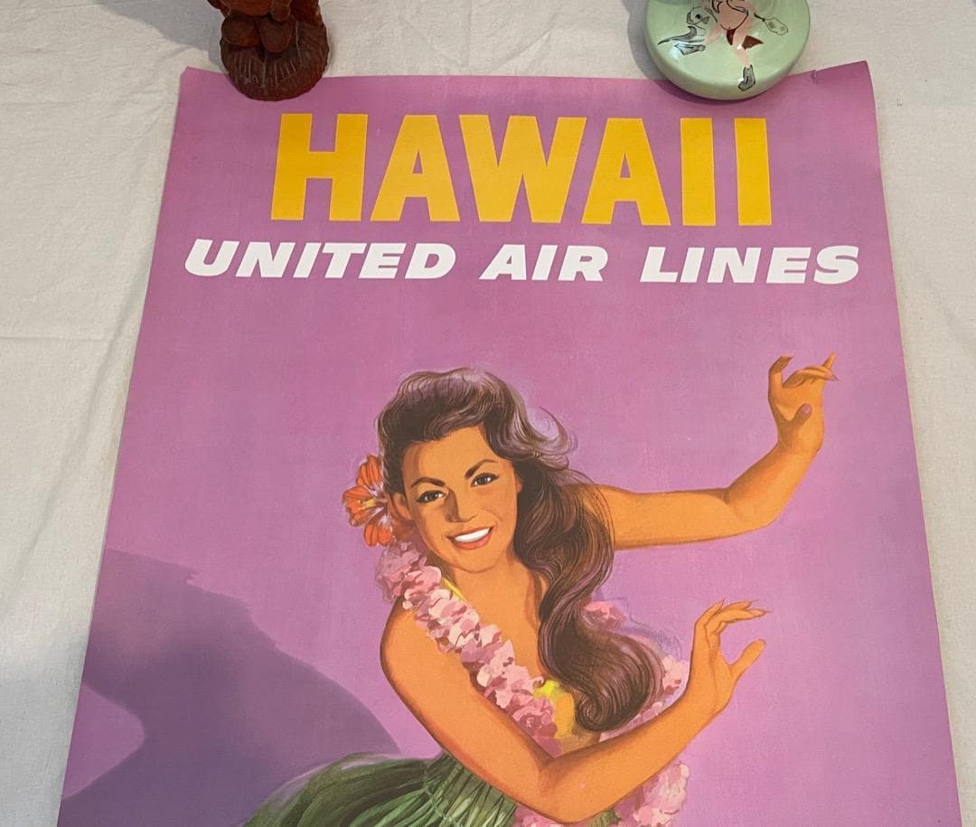 1950s/60s ビンテージ United Airline 　ポスター