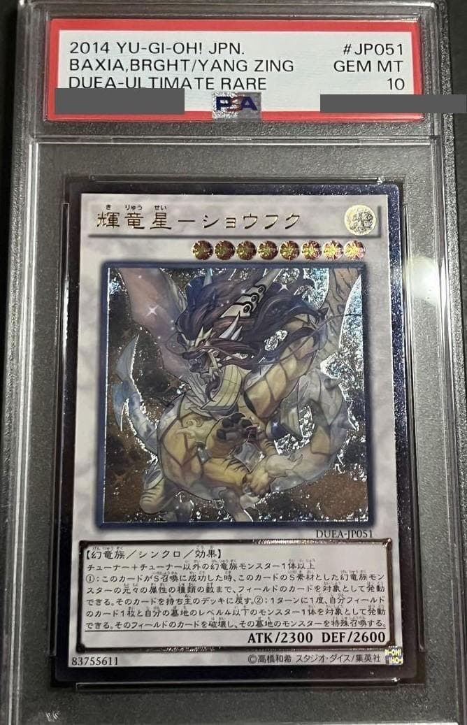 【PSA10:鑑定12枚】輝竜星－ショウフク　遊戯王