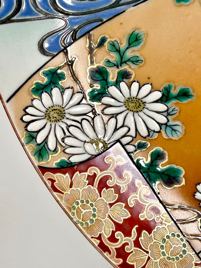 稀少 明治九谷の第一人者 松本佐平 松雲堂 五彩手流水