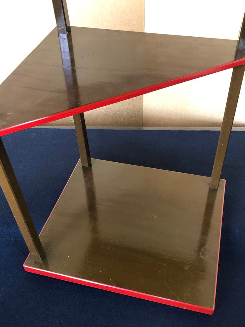 《レ》薮内流 帛紗棚 青漆 橋口宗栄 薮内猗々斎書付 花押 共箱251022い5