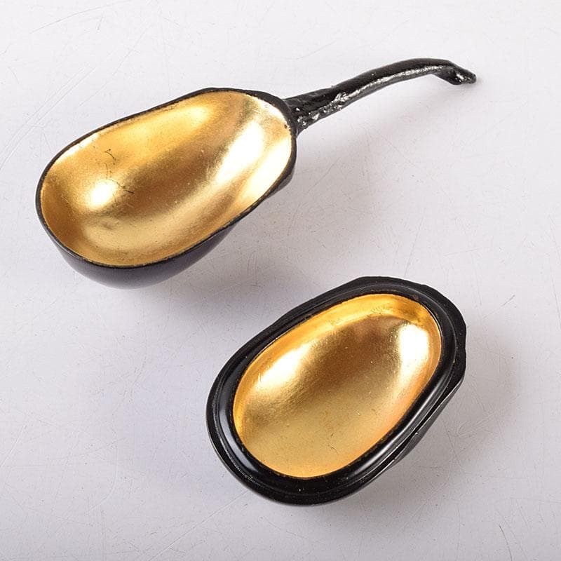 茶道具　岩倉隆斎作　内金　茄子　香合　共箱　V　8057