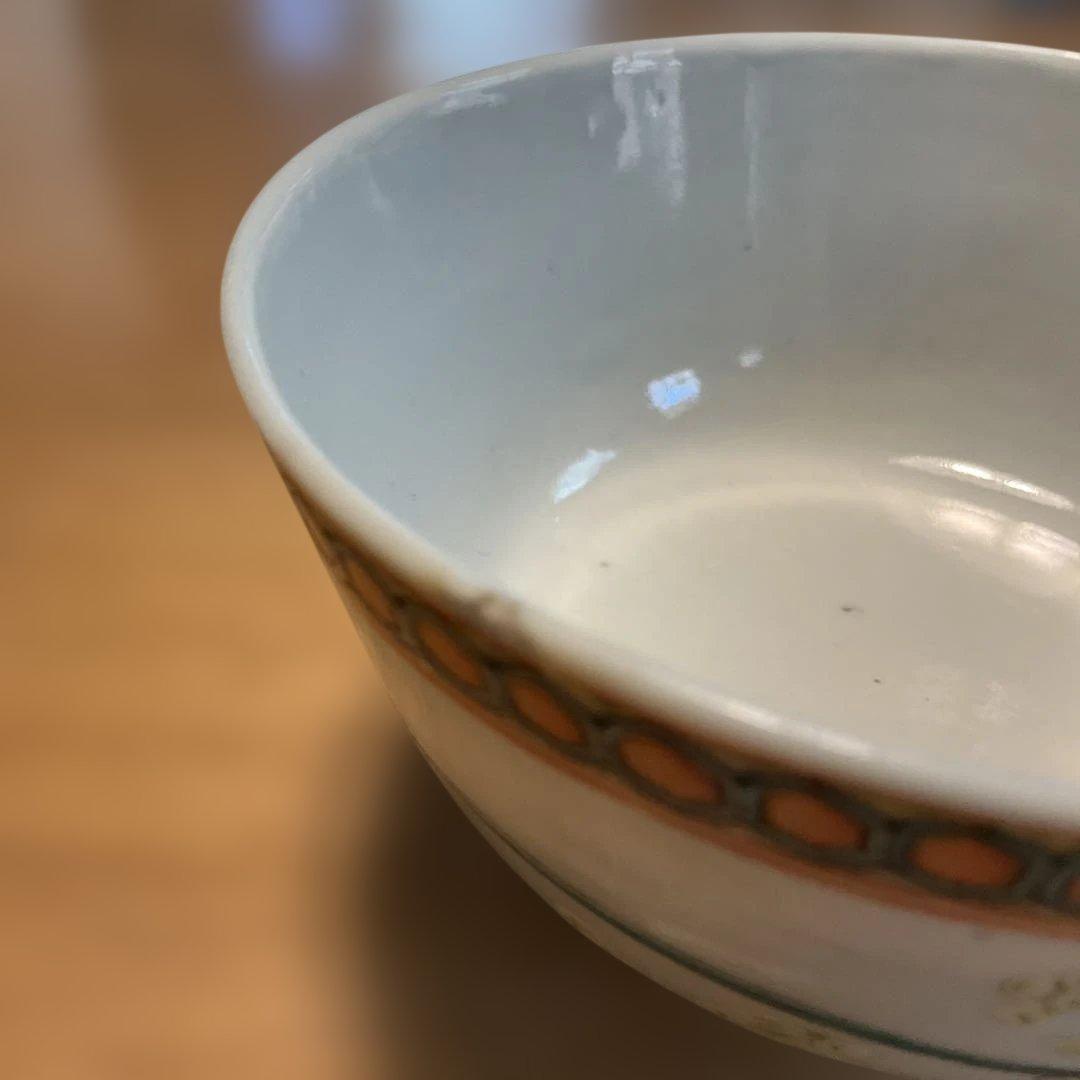 花と鳥の絵柄の陶器茶碗,中国清朝同治年 - メルカリ