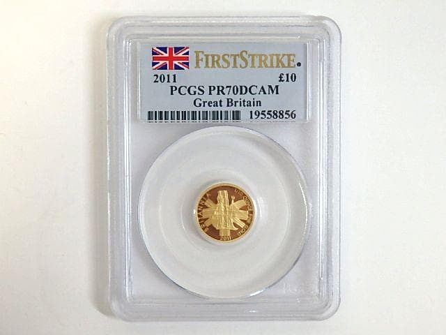 2011年 イギリス ブリタニア 10ポンド 金貨 PCGS PR70DCAM 2011年