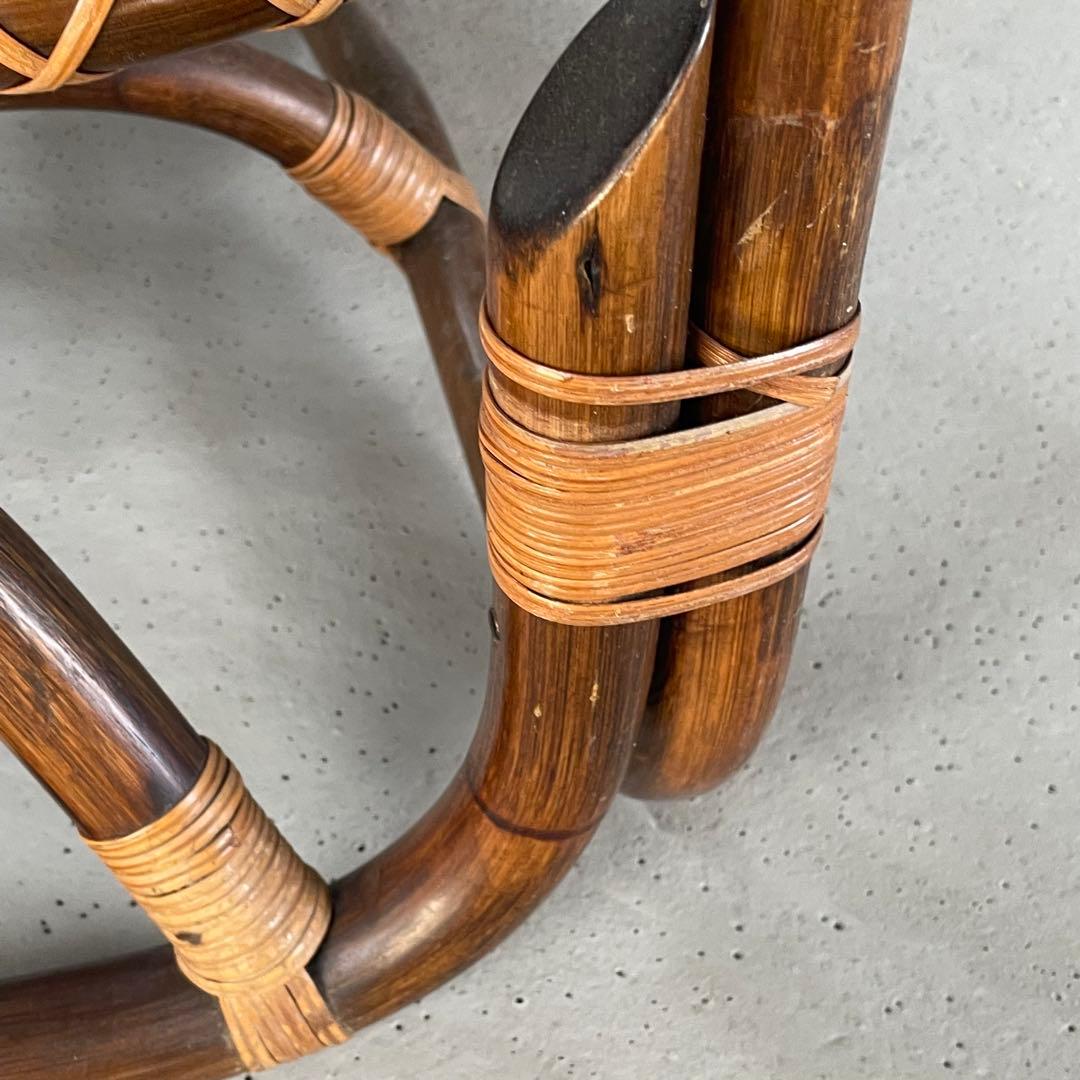 ② 【マルニ木工】ラタンチェア 籐 ヴィンテージ レトロ 家具 2脚出品
