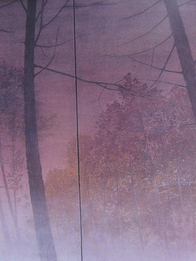 手塚雄二、【夕霧】、希少な額装用画集より、新品額装付