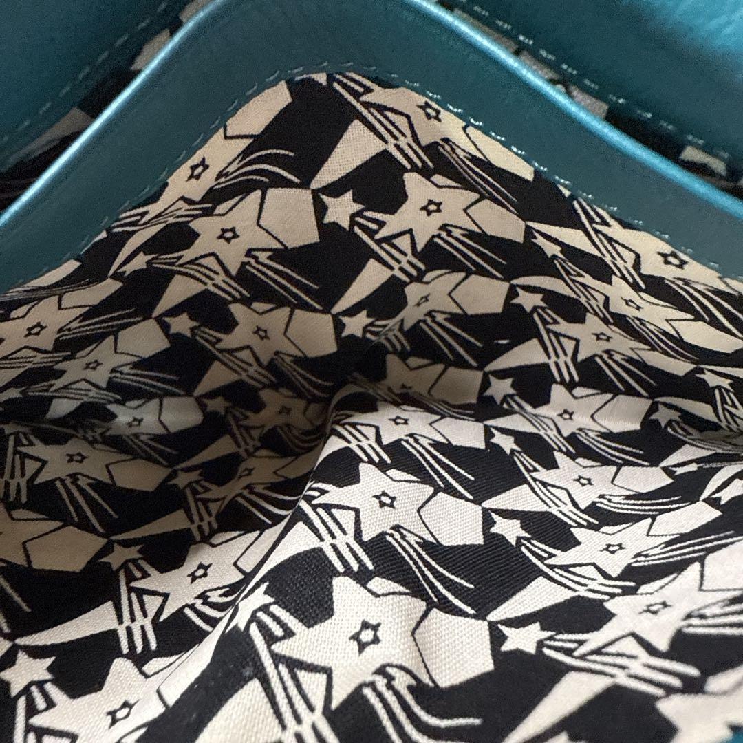 ANNA SUI 二つ折り財布 がま口 プレイングキャット ネコ ターコイズ