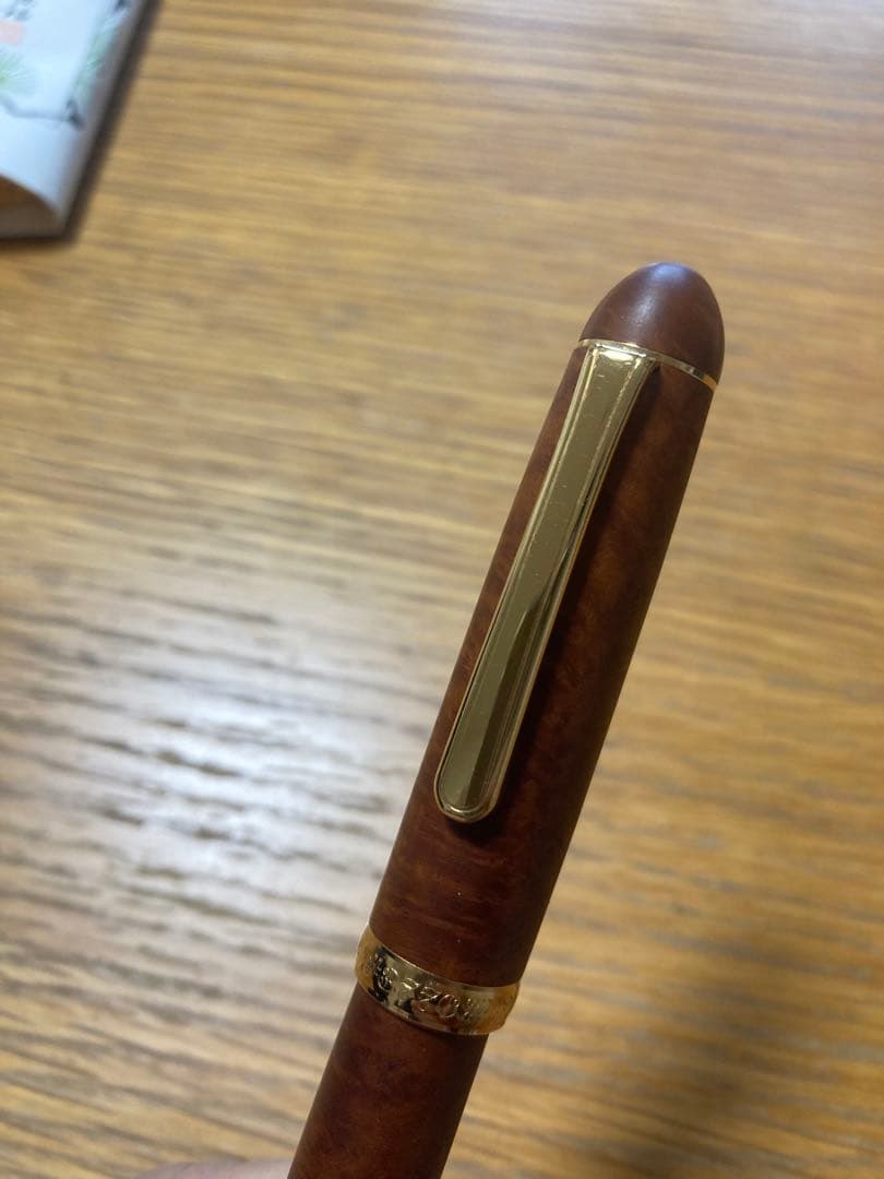 プラチナ 万年筆2本セット（ブライヤー、アカブライヤー）つやふきん付き