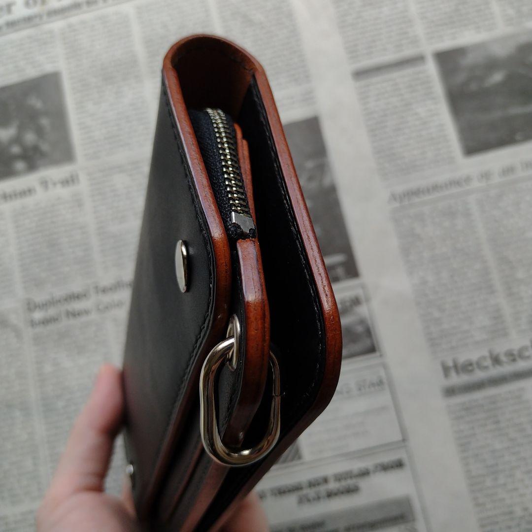 茶芯　2.5層　ロングトラッカー　ウォレット　栃木レザー