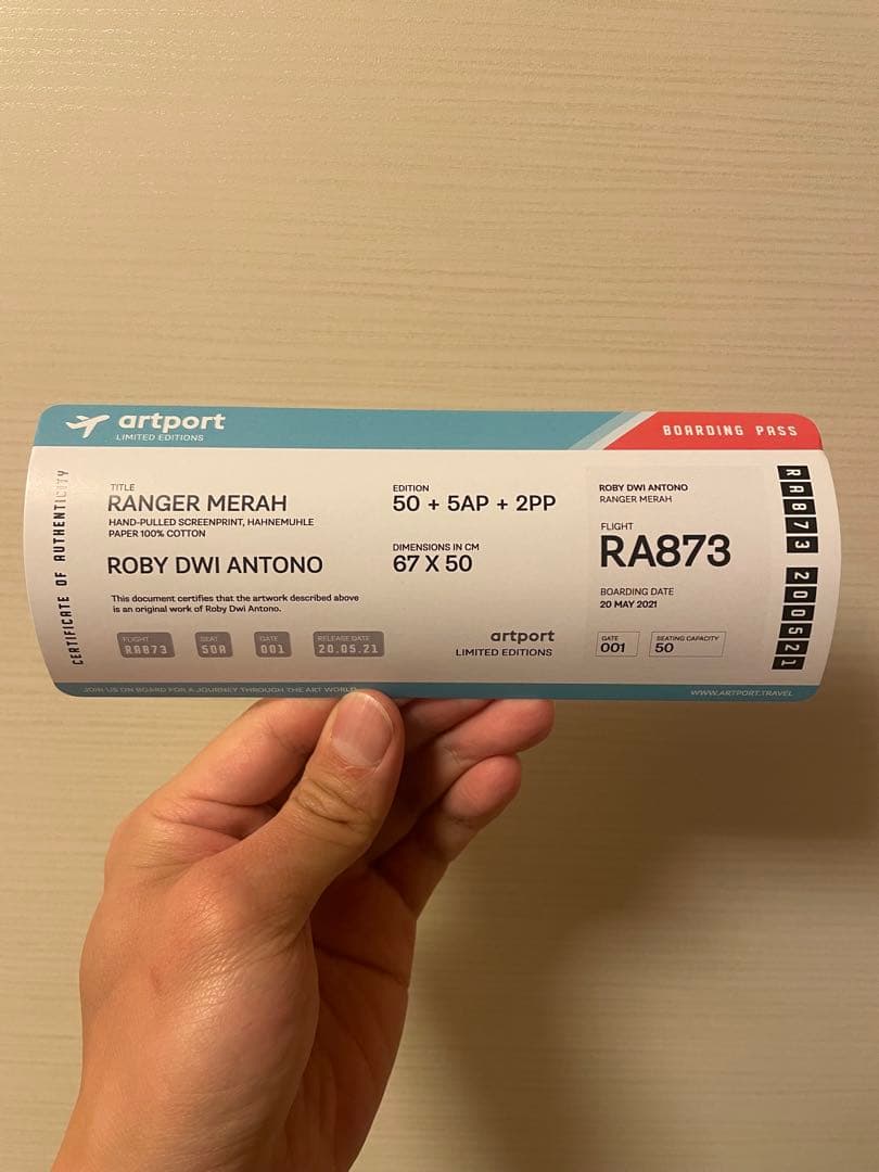 真作　Roby Dwi Antono「Ranger Merah」サイン入り　完売