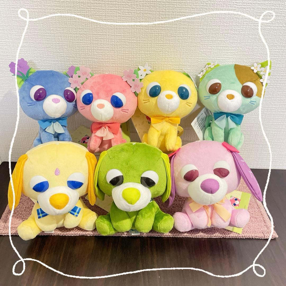 お茶犬 お茶猫 ぬいぐるみ 全7種セット - メルカリ