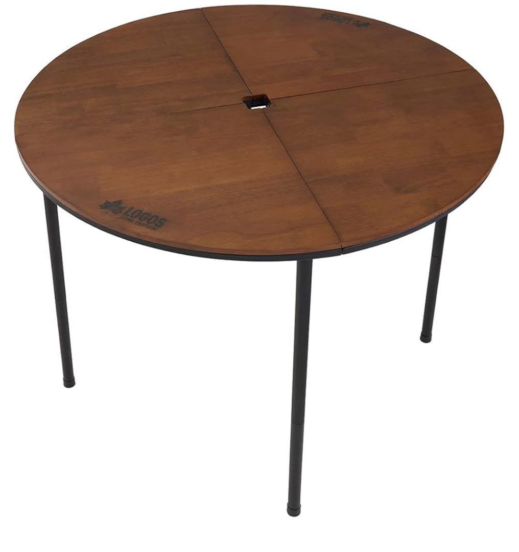 《在庫切れ品》ロゴス(LOGOS) アイアンウッドテーブル・ラウンド