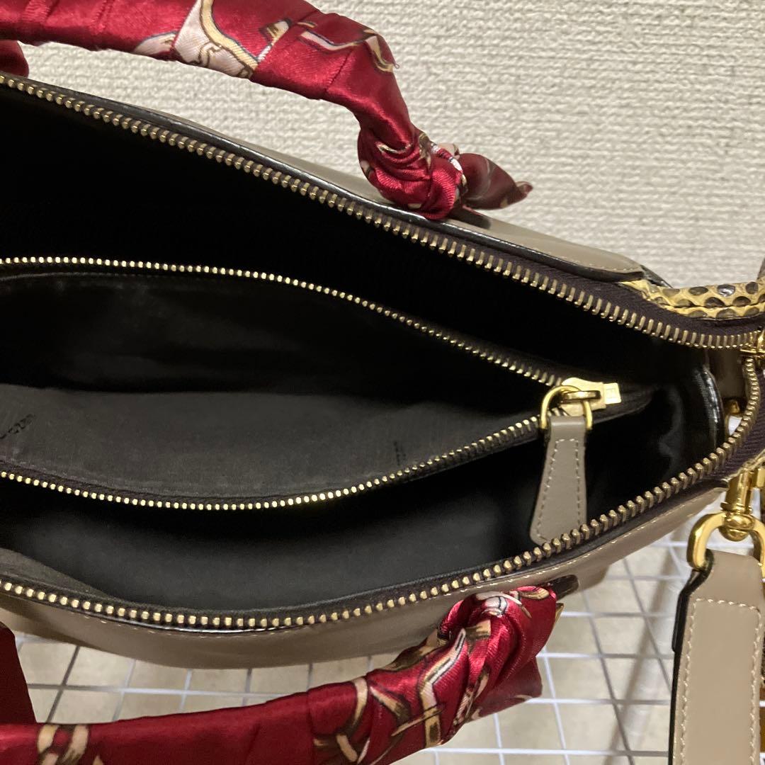 フェンディ バイザウェイ　パイソン 蛇革　2way ※ハンドル部要確認