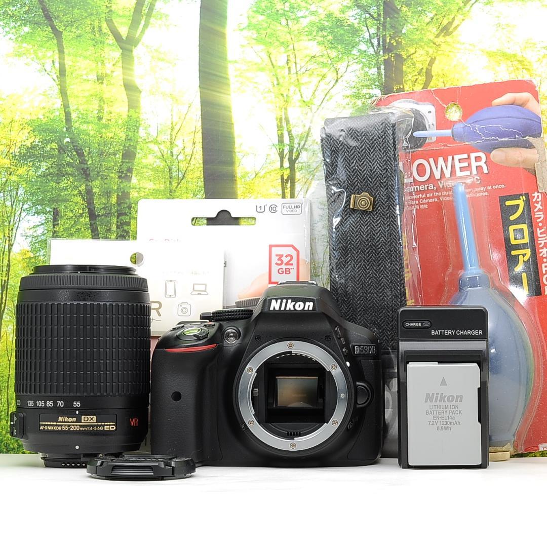 ショット数8759枚！WiFi機能付☆Nikon D5300☆スポーツ撮影向き！