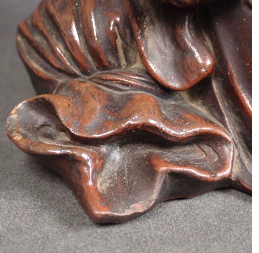 送料無料 値下げ中 江戸期古備前焼 伏香炉/置物