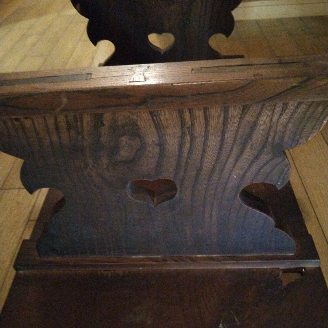 寺子屋机 総欅造り 玉杢 江戸時代 象嵌あり