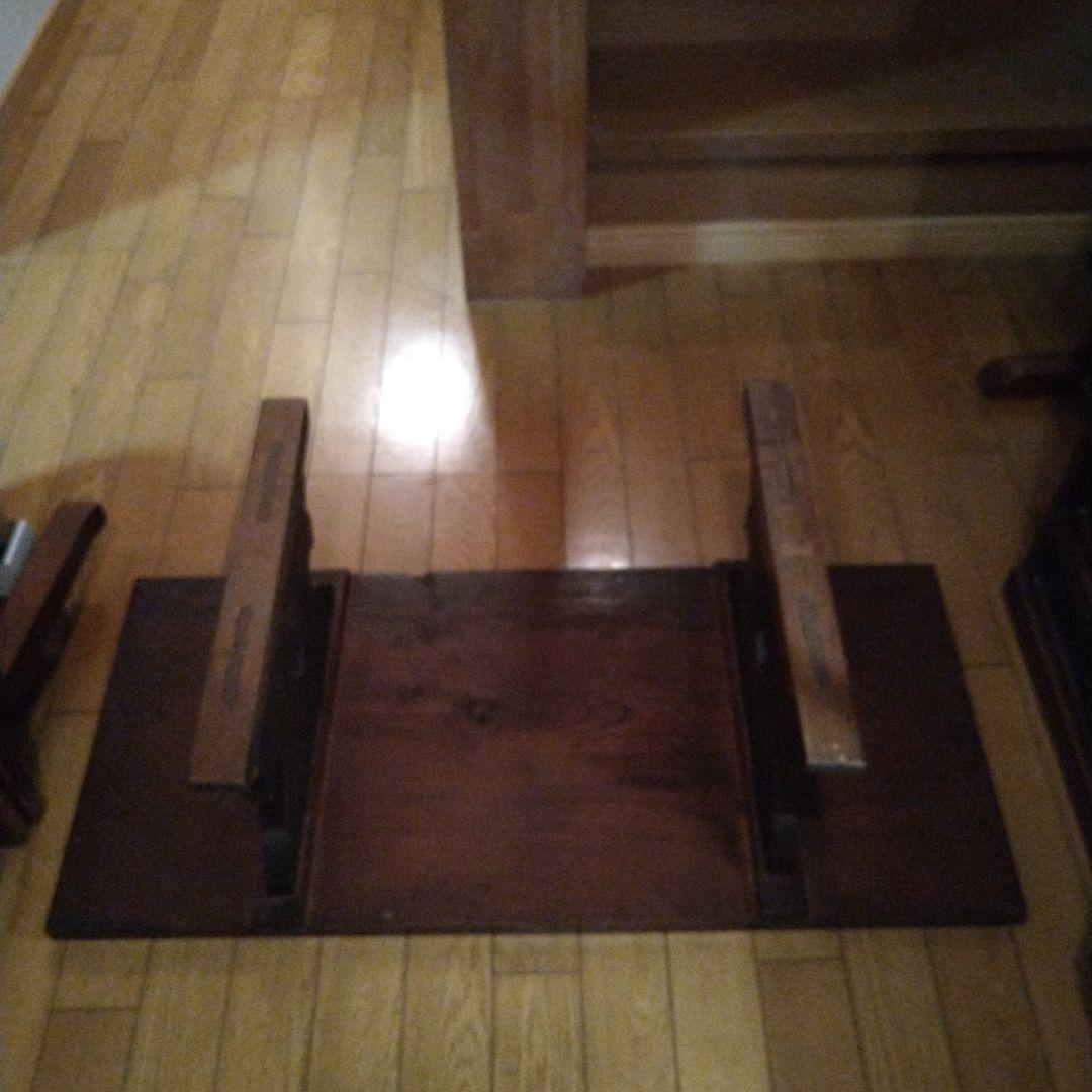 寺子屋机 総欅造り 玉杢 江戸時代 象嵌あり