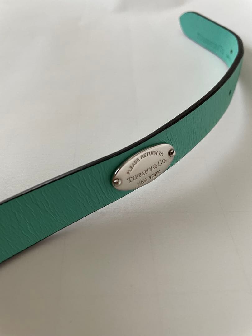 未使用品 Lサイズ⭐️Tiffany ティファニーレザー 犬首輪ドッグカラー