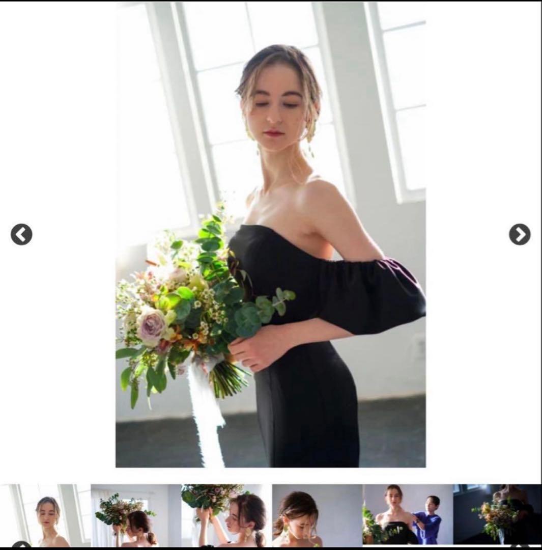 オフショルダー ブラック マーメイドドレス