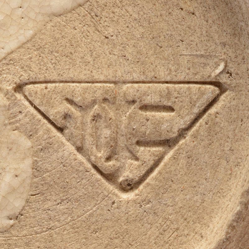 志野焼 絵志野 大橋秋二作 松文 手塩皿 小皿 五客 共箱 V