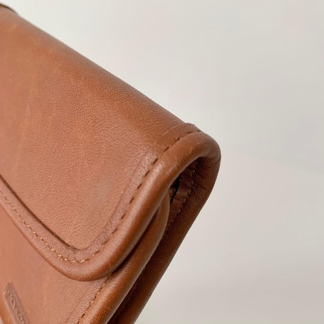 【オールドコーチ】COACH ケース　小銭入れ　ブラウン　キャメル　レア