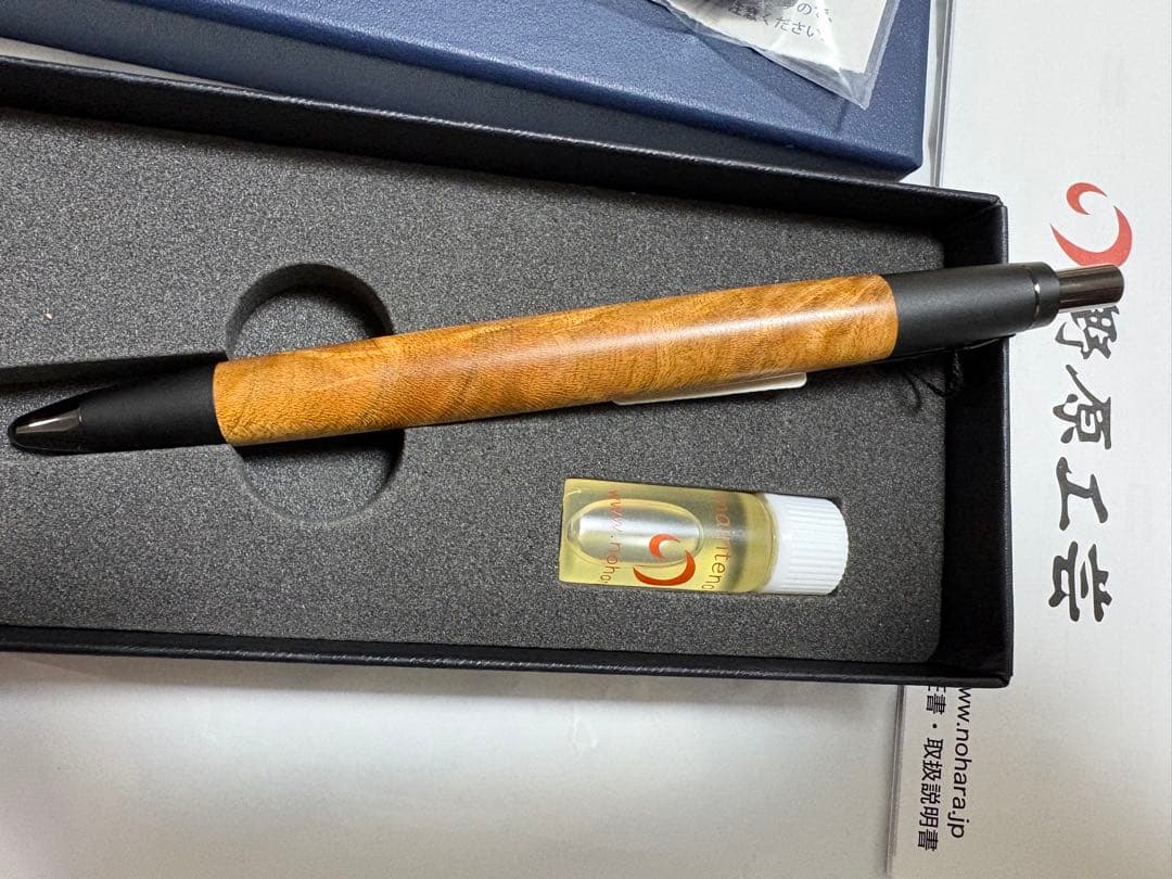 未使用 野原工芸 サクラ上杢 変わり杢 シャープペンシル シャーペン