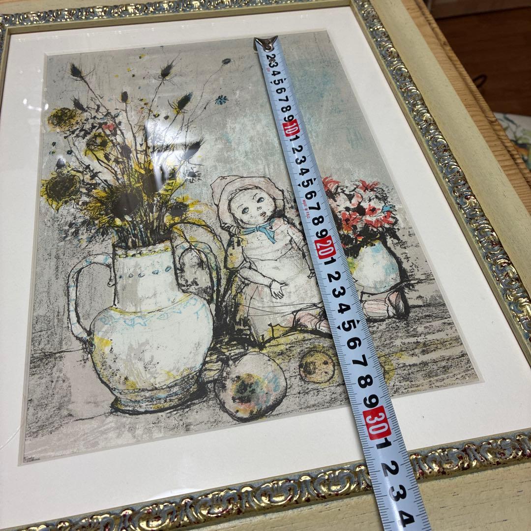 ジャン•ジャンセン フランス 人形のある静物 リトグラフ