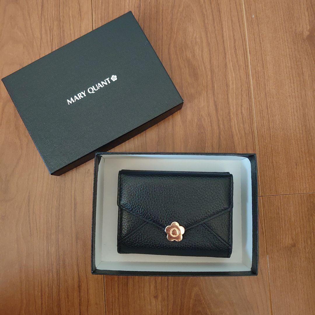 MARY QUANT ブラック 三つ折り財布 - メルカリ