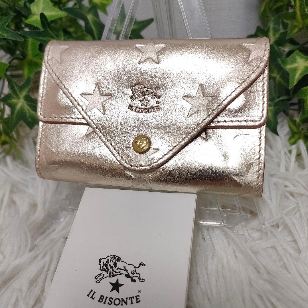 IL BISONTE 財布 プラチナ 日本限定 スター イルビゾンテ ゴールド